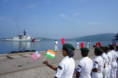 US Coast Guard Ship Bertholf visits Port Blair for the joint exercise “Sea Defenders-2024”