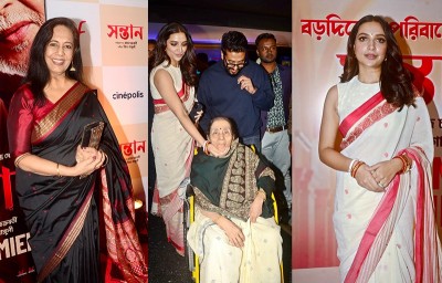 In images: Premiere of Raj Chakraborty's Shontaan starring Mithun Chakraborty, Ritwick, Subhashree