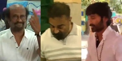 Rajinikanth, Kamal Haasan, Dhanush cast their votes in Chennai as Lok Sabha polls begin