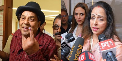 Dharmendra, Hema Malini, Esha Deol cast votes in Mumbai as 5th phase of Lok Sabha polls underway