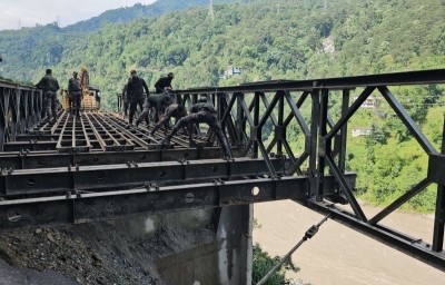 Army constructs Bailey Bridge in 72 hours to restore connectivity in Sikkim after landslide