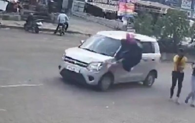 Maharashtra cop's son hits woman with speeding car in Pune, video goes viral