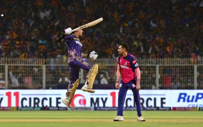 KKR vs RR: Sunil Narine slams maiden IPL century as Kolkata post 223 runs against Rajasthan