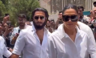 Lok Sabha polls: Deepika Padukone holds her baby bump as she enters polling booth with Ranveer Singh to vote