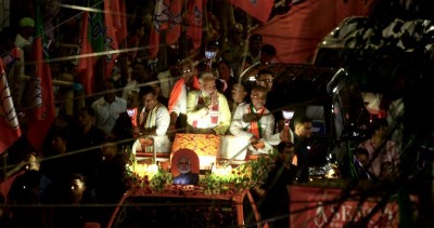 PM Narendra Modi holds roadshow in Kolkata ahead of final phase of LS polls