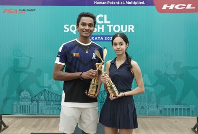 Anahat Singh, Ravindu Laksiri lead the way at HCL Squash Tour in Kolkata