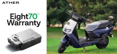 Ather Energy Limited unveils ‘Eight70 Warranty’ for the battery of its electric scooters