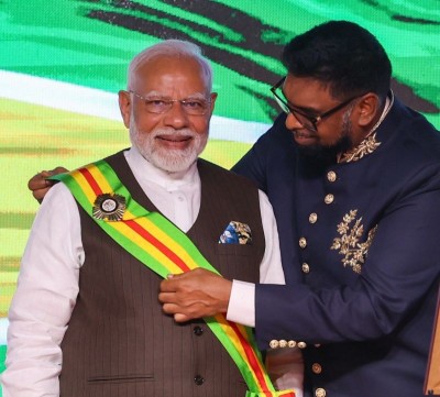 Order of Excellence: Narendra Modi receives Guyana's highest civilian honour