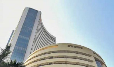 Sensex moves down 376.46 points