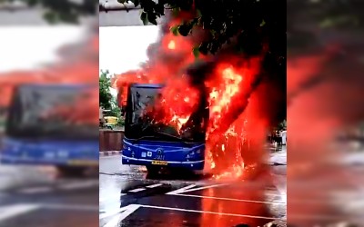 Delhi: DTC bus catches fire; passengers rescued