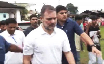 Rahul Gandhi visits relief camp in violence-hit Manipur