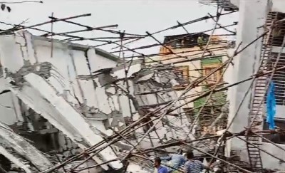 1 killed, 5 trapped after under-construction building collapses in Bengaluru amid heavy rains, flooding