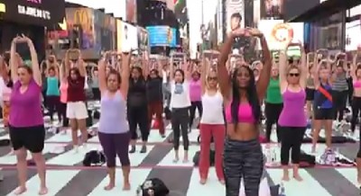 Yoga enthusiasts celebrate International Yoga Day across the globe