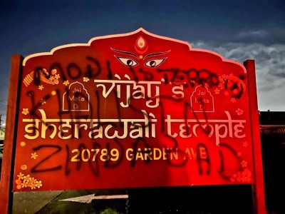 Another Hindu temple in US' Newark defaced with pro-Khalistani remark