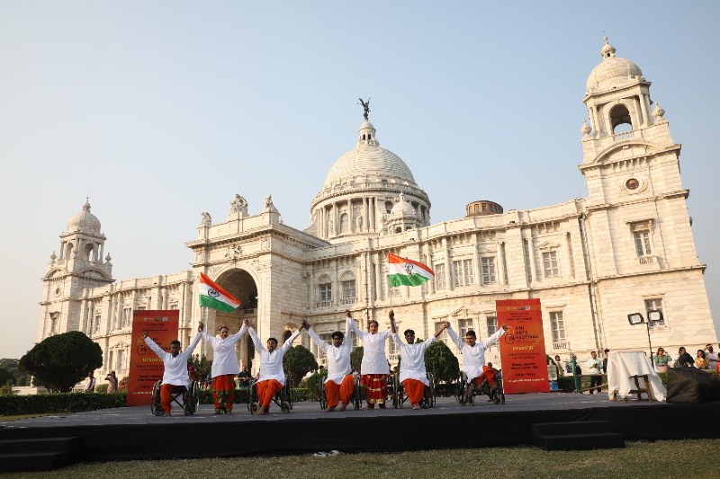 Physically disabled artists perform in front of iconic Victoria Memorial during Ami Arts Festival in Kolkata