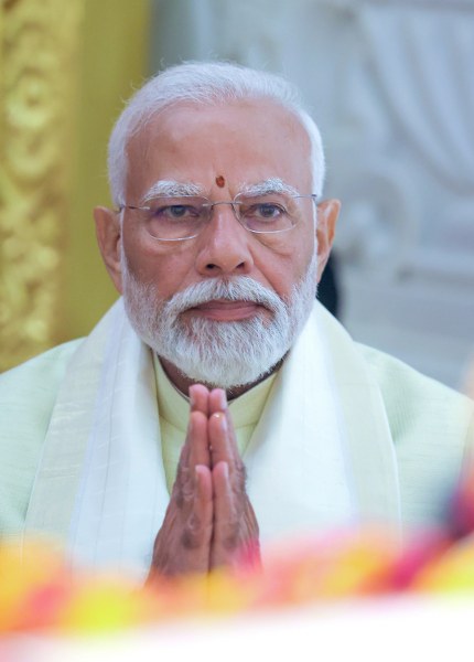 PM Modi launches Ram Mandir amid a gathering of seers and celebrities