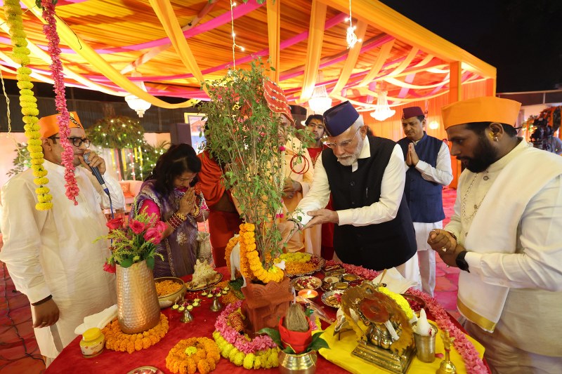 PM Modi attends Igas festival celebrations at Anil Baluni’s house in Delhi