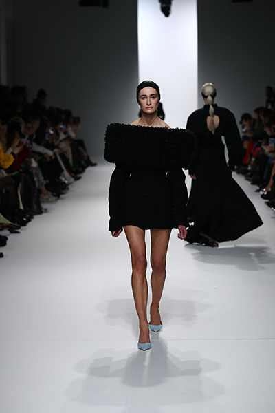 Models walk the ramp for THEUNISSEN at the Paris Fashion Week