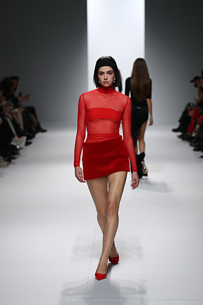 Models walk the ramp for THEUNISSEN at the Paris Fashion Week