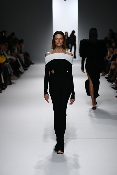 Models walk the ramp for THEUNISSEN at the Paris Fashion Week