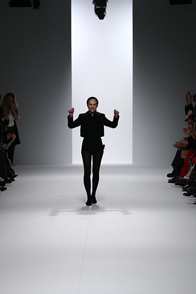 Models walk the ramp for THEUNISSEN at the Paris Fashion Week