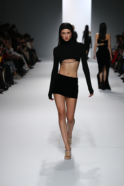 Models walk the ramp for THEUNISSEN at the Paris Fashion Week