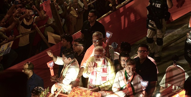 PM Narendra Modi holds roadshow in Kolkata ahead of final phase of LS polls