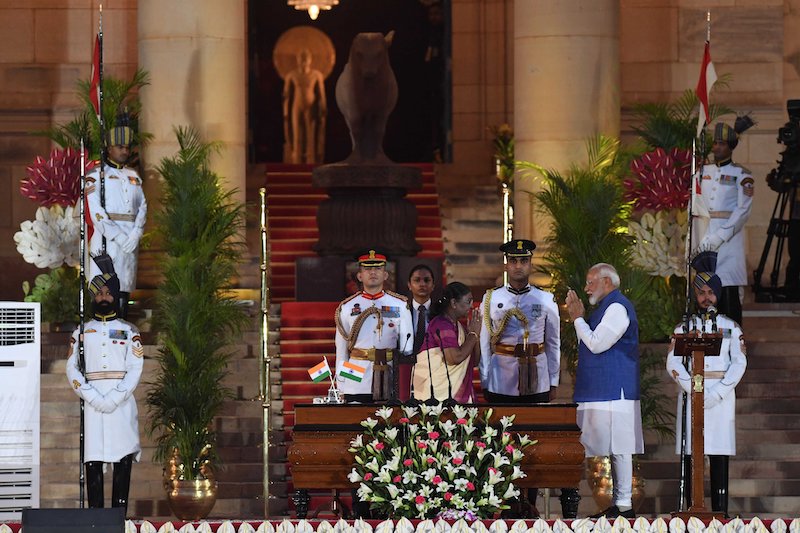 Narendra Modi takes oath for rare third term as Prime Minister