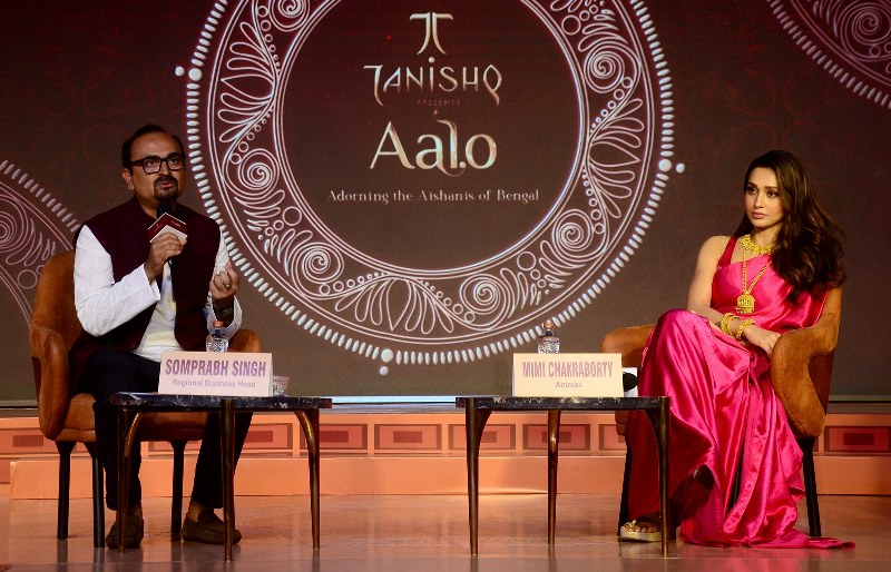 Mimi Chakraborty launches Tanishq's Durga Puja collection Aalo