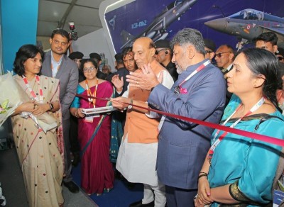 Aero India 2025: Rajnath Singh inaugurates India, iDEX & Karnataka Pavilions