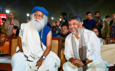 DK Shivakumar visits Sadhguru's Isha Foundation, draws Congress ire