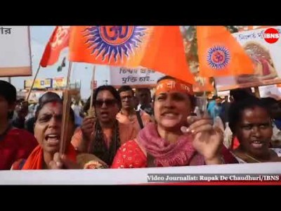 Hindu Jagran Manch in Kolkata protests ISKCON monk’s arrest in Bangladesh