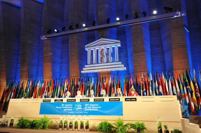 UNESCO chief urges commitment for 'new humanism' on agency's 70th anniversary