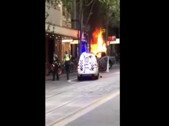 Melbourne: Man sets car on fire, stabs people; arrested