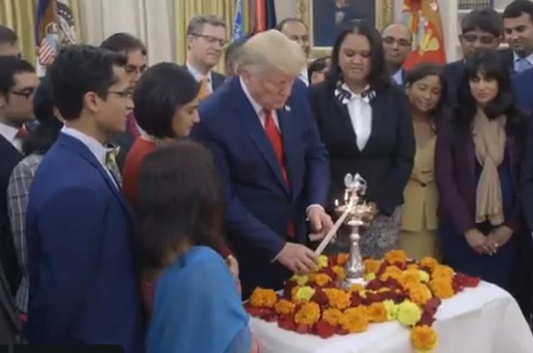 US President Donald Trump wishes people on Diwali