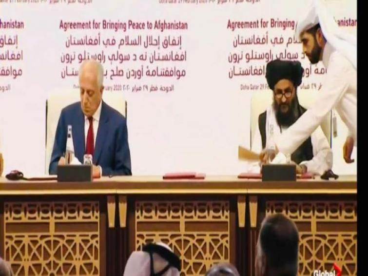 Signing of the agreement US-Taliban agreement in Feb this year. 