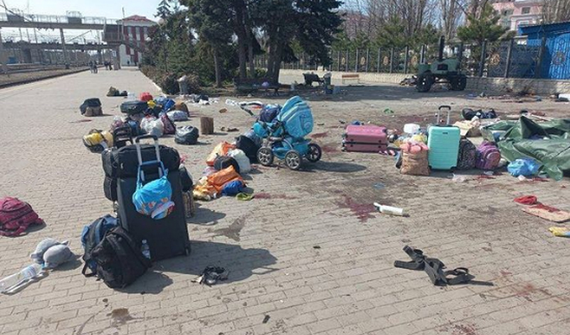 Russia denies hand in Kramatorsk attack, accuses Ukrainian forces of missile launch