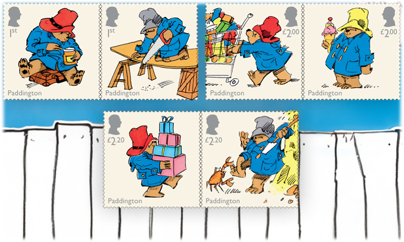 Royal Mail celebrates 65th anniversary of Paddington Bear by issuing 10 special stamps