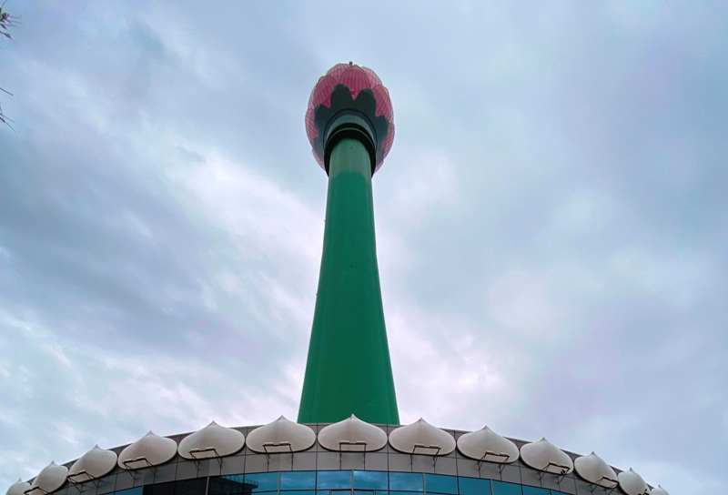 Lotus Tower vandalized, authority says strict action will be taken against those involved 