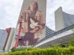 ‘Fragility of peace’ depicted in new mural on UN tower in Vienna