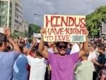 Demonstration held outside UK Parliament to highlight plight of Hindu community members in Bangladesh