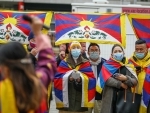 Tibetans protest infront of Chinese Embassy in Oslo, demanding release of 11 Panchen Lama 